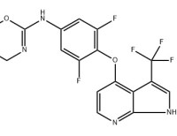 (2-((3,5-difluoro-4-((3-(trifluoromethyl)-1H-pyrrolo[2,3-b]pyridin-4-yl)oxy)phenyl)amino)-5,6-dihydro-4H-1,3-oxazin-5-yl)methanol