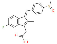 (E)-(±)-5-fluoro-2-methyl-1-[[4-(methylsulphinyl)phenyl]methylene]-1H-indene-3-acetic acid