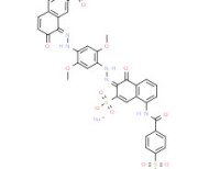 Trisodium 4-hydroxy-3-[[4-[(2-hydroxy-7-sulphonato-1-naphthyl)azo]-2,5-dimethoxyphenyl]azo]-8-[(4-sulphonatobenzoyl)amino]naphthalene-2-sulphonate