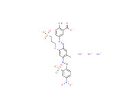 Trisodium 5-[[5-methyl-4-[(4-nitro-2-sulphonatophenyl)azo]-2-(3-sulphonatopropoxy)phenyl]azo]salicylate