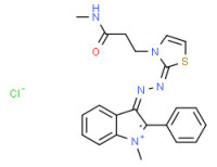 3-[3-(methylamino)-3-oxopropyl]-2-[(1-methyl-2-phenyl-1H-indol-3-yl)azo]thiazolium chloride