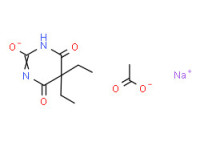 Sodium 5,5-diethylbarbiturate, monoacetate