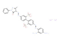 Disodium 4-[(2,4-diaminophenyl)azo]-4'-[(4,5-dihydro-3-methyl-5-oxo-1-phenyl-1H-pyrazol-4-yl)azo][1,1'-biphenyl]-2,2'-disulphonate