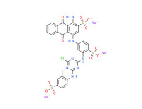 Trisodium 1-amino-4-[[3-[[4-chloro-6-[(2-methyl-4-sulphonatophenyl)amino]-1,3,5-triazin-2-yl]amino]-4-sulphonatophenyl]amino]-9,10-dihydro-9,10-dioxoanthracene-2-sulphonate