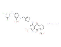 Trisodium 8-amino-5-[[4-[[4-[(4,6-dichloro-1,3,5-triazin-2-yl)amino]-2-sulphonatophenyl]azo]phenyl]amino]-9,10-dihydro-9,10-dioxoanthracene-1,7-disulphonate