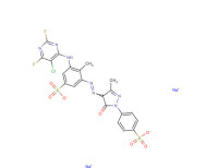 2-[(5-chloro-2,6-difluoro-4-pyrimidinyl)amino]-6-[[4,5-dihydro-3-methyl-5-oxo-1-(4-sulphophenyl)-1H-pyrazol-4-yl]azo]toluene-4-sulphonic acid, sodium salt