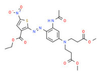 Ethyl 2-[[2-(acetylamino)-4-[bis(3-methoxy-3-oxopropyl)amino]phenyl]azo]-5-nitro-3-thenoate