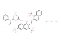 Trisodium 5-[[4-chloro-6-(ethylphenylamino)-1,3,5-triazin-2-yl]amino]-4-hydroxy-3-[(1-sulphonato-2-naphthyl)azo]naphthalene-2,7-disulphonate