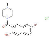 1-[(7-bromo-3-hydroxy-2-naphthyl)carbonyl]-4-methylpiperazinium chloride