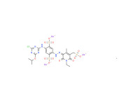 Trisodium 2-[[4-chloro-6-(1-methylethoxy)-1,3,5-triazin-2-yl]amino]-5-[[1-ethyl-1,6-dihydro-2-hydroxy-4-methyl-6-oxo-5-(sulphonatomethyl)-3-pyridyl]azo]benzene-1,4-disulphonate