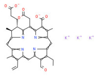 Tripotassium (2S-trans)-18-carboxylato-20-(carboxylatomethyl)-13-ethyl-12-formyl-2,3-dihydro-3,7,17-trimethyl-8-vinyl-21H,23H-porphine-2-propionate