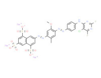 Trisodium 7-[[4-[[4-[(5-chloro-2,6-difluoro-4-pyrimidinyl)amino]phenyl]azo]-5-methoxy-2-methylphenyl]azo]naphthalene-1,3,5-trisulphonate