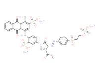 1H-Pyrazole-3-carboxylic acid, 1-[4-[(4-amino-9,10-dihydro-9,10-dioxo-3-sulfo-1-anthracenyl)amino]-3-sulfophenyl]-4,5-dihydro-5-oxo-4-[[4-[[2-(sulfooxy)ethyl]sulfonyl]phenyl]azo]-, 3-methyl ester, sodium salt