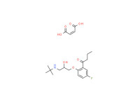 (±)-1-[2-[3-(tert-butylamino)-2-hydroxypropoxy]-5-fluorophenyl]butan-1-one maleate