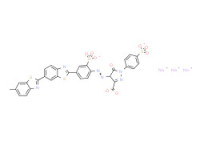 Trisodium 4,5-dihydro-4-[[4-(6-methyl[2,6'-bibenzothiazol]-2'-yl)-2-sulphonatophenyl]azo]-5-oxo-1-(4-sulphonatophenyl)-1H-pyrazole-3-carboxylate