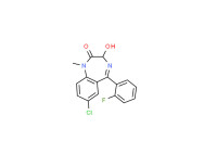 7-chloro-5-(2-fluorophenyl)-1,3-dihydro-3-hydroxy-1-methyl-2H-1,4-benzodiazepin-2-one