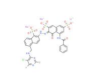 5-(benzoylamino)-3-[[5-[[(5-chloro-2,6-difluoro-4-pyrimidinyl)amino]methyl]-1-sulpho-2-naphthyl]azo]-4-hydroxynaphthalene-2,7-disulphonic acid, lithium sodium salt