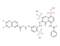 Trisodium 4-(benzoylamino)-6-[[5-[[[(2,3-dichloroquinoxalin-6-yl)carbonyl]methylamino]methyl]-2-sulphonatophenyl]azo]-5-hydroxynaphthalene-1,7-disulphonate