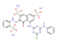 Trisodium 5-[[4-chloro-6-(methylphenylamino)-1,3,5-triazin-2-yl]amino]-4-hydroxy-3-[(2-sulphonatophenyl)azo]naphthalene-2,7-disulphonate