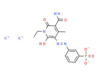 Dipotassium 3-[3-carbamoyl-1-ethyl-1,2-dihydro-6-hydroxy-4-methyl-2-oxo-5-pyridylazo]phenylphosphonate