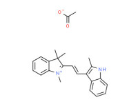 1,3,3-trimethyl-2-[2-(2-methyl-1H-indol-3-yl)vinyl]-3H-indolium acetate