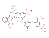 Tetrasodium hydrogen 2-[[4-chloro-6-[[8-hydroxy-3,6-disulphonato-7-[(2-sulphonatophenyl)azo]-1-naphthyl]amino]-1,3,5-triazin-2-yl]amino]-5-sulphonatobenzoate