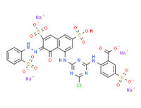 Tetrasodium hydrogen 2-[[4-chloro-6-[[8-hydroxy-3,6-disulphonato-7-[(2-sulphonatophenyl)azo]-1-naphthyl]amino]-1,3,5-triazin-2-yl]amino]-5-sulphonatobenzoate