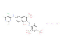 Trisodium 2-[[6-[(5-chloro-2,6-difluoropyrimidin-4-yl)amino]-1-hydroxy-3-sulphonato-2-naphthyl]azo]toluene-3,5-disulphonate