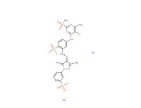 2-[[5-amino-3-methyl-1-(3-sulphophenyl)-1H-pyrazol-4-yl]azo]-4-[[5-chloro-6-methyl-2-(methylsulphonyl)-4-pyrimidinyl]amino]benzenesulphonic acid, sodium salt