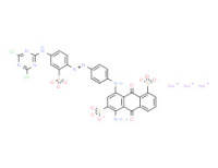 Trisodium 5-amino-8-[[4-[[4-[(4,6-dichloro-1,3,5-triazin-2-yl)amino]-2-sulphonatophenyl]azo]phenyl]amino]-9,10-dihydro-9,10-dioxoanthracene-1,6-disulphonate