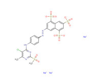 7-[[4-[[5-chloro-6-methyl-2-(methylsulphonyl)-4-pyrimidinyl]amino]phenyl]azo]naphthalene-1,3,5-trisulphonic acid, sodium salt