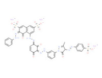Trisodium 4-[[3-[[3-[4,5-dihydro-3-methyl-5-oxo-4-[(4-sulphonatophenyl)azo]-1H-pyrazol-1-yl]phenyl]azo]-2,4-dihydroxyphenyl]azo]-5-hydroxy-6-(phenylazo)naphthalene-2,7-disulphonate