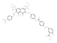 Trisodium 5-[[4-[[[4-[[8-amino-1-hydroxy-7-[(4-nitrophenyl)azo]-3,6-disulphonato-2-naphtyl]azo]phenyl]amino]carbonyl]phenyl]azo]salicylate