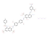 Benzoic acid, 2-[[2-amino-5-hydroxy-6-[[4'-[[1-hydroxy-8-[[(4-methylphenyl)sulfonyl]amino]-3,6-disulfo-2-naphthalenyl]azo]-3,3'-dimethoxy[1,1'-biphenyl]-4-yl]azo]-7-sulfo-1-naphthalenyl]azo]-5-nitro-, trisodium salt
