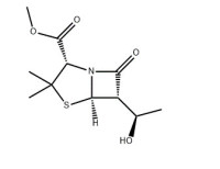 Methyl [2S-[2a,5a,6a(S*)]]-6-(1-hydroxyethyl)-3,3-dimethyl-7-oxo-4-thia-1-azabicyclo[3.2.0]heptane-2-carboxylate