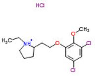 (+)-2-[2-(3,5-dichloro-2-methoxyphenoxy)ethyl]-1-ethylpyrrolidinium hydrochloride