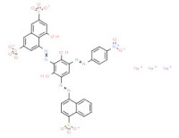 Trisodium 4-[[2,6-dihydroxy-3-[(4-nitrophenyl)azo]-5-[(4-sulphonato-1-naphthyl)azo]phenyl]azo]-5-hydroxynaphthalene-2,7-disulphonate