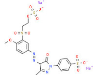 Disodium p-[4,5-dihydro-4-[[4-methoxy-3-[[2-(sulphonatooxy)ethyl]sulphonyl]phenyl]azo]-3-methyl-5-oxo-1H-pyrazol-1-yl]benzenesulphonate