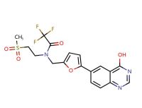 2,2,2-trifluoro-N-((5-(4-hydroxyquinazolin-6-yl)furan-2-yl)methyl)-N-(2-(methylsulfonyl)ethyl)acetamide