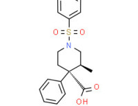 trans-(-)-3-methyl-4-phenyl-1-(p-tolylsulphonyl)piperidine-4-carboxylic acid