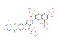 Tetrasodium 7-[[6-[(5-chloro-2,6-difluoro-4-pyrimidinyl)amino]-1-hydroxy-3-sulphonato-2-naphthyl]azo]naphthalene-1,3,6-trisulphonate