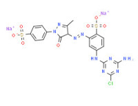 Disodium 4-[(4-amino-6-chloro-1,3,5-triazin-2-yl)amino]-2-[[4,5-dihydro-3-methyl-5-oxo-1-(4-sulphonatophenyl)-1H-pyrazol-4-yl]azo]benzenesulphonate