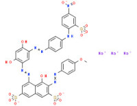 Trisodium 5-[[2,4-dihydroxy-5-[[4-[(4-nitro-2-sulphonatophenyl)amino]phenyl]azo]phenyl]azo]-4-hydroxy-3-[(4-methoxyphenyl)azo]naphthalene-2,7-disulphonate