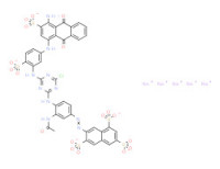 Pentasodium 7-[[3-(acetylamino)-4-[[4-[[5-[(4-amino-9,10-dihydro-9,10-dioxo-3-sulphonato-1-anthryl)amino]-2-sulphonatophenyl]amino]-6-chloro-1,3,5-triazin-2-yl]amino]phenyl]azo]naphthalene-1,3,6-trisulphonate