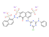 Trisodium 5-[[4-chloro-6-(methylphenylamino)-1,3,5-triazin-2-yl]amino]-4-hydroxy-3-[(1-sulphonato-2-naphthyl)azo]naphthalene-2,7-disulphonate