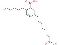 5(or 6)-carboxy-4-hexylcyclohex-2-ene-1-octanoic acid