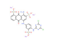 Trisodium 8-amino-5-[[4-[(4,6-dichloro-1,3,5-triazin-2-yl)amino]-3-sulphonatophenyl]amino]-9,10-dihydro-9,10-dioxoanthracenedisulphonate