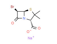 Sodium [2S-(2a,5a,6ß)]-6-bromo-3,3-dimethyl-7-oxo-4-thia-1-azabicyclo[3.2.0]heptane-2-carboxylate