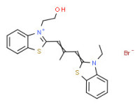 2-[3-(3-ethyl-3H-benzothiazol-2-ylidene)-2-methylprop-1-enyl]-3-(2-hydroxyethyl)benzothiazolium bromide