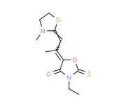 3-ethyl-5-[1-methyl-2-(3-methyl-2-thiazolidin-2-ylidene)ethylidene]-2-thioxooxazolidin-4-one